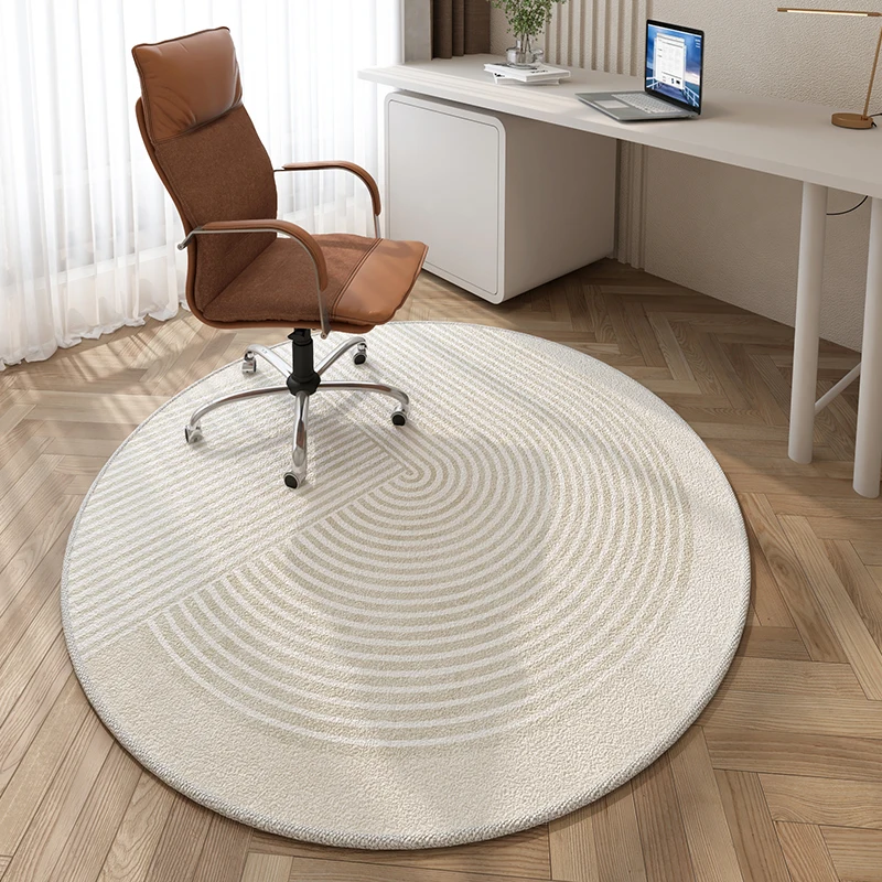 

Japanese Style Living Room Decoration Carpet Simple Striped Rugs for Bedroom Round Lounge Soft Rug Home Thick Washable Floor Mat