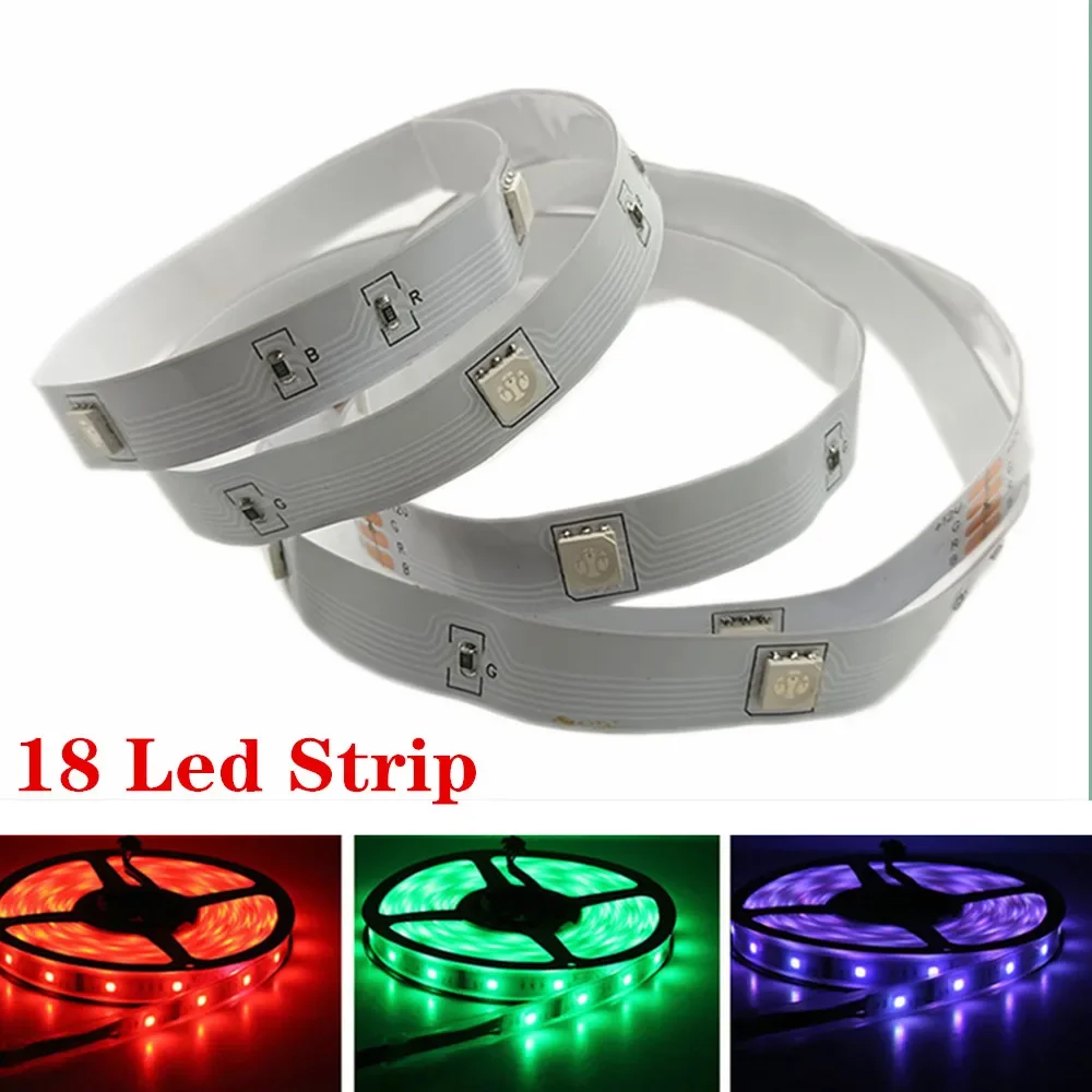 SMD 5050 RGB LED Strip No Waterproof 5M 90LED DC 12V Red Green Blue  LED Light Strips