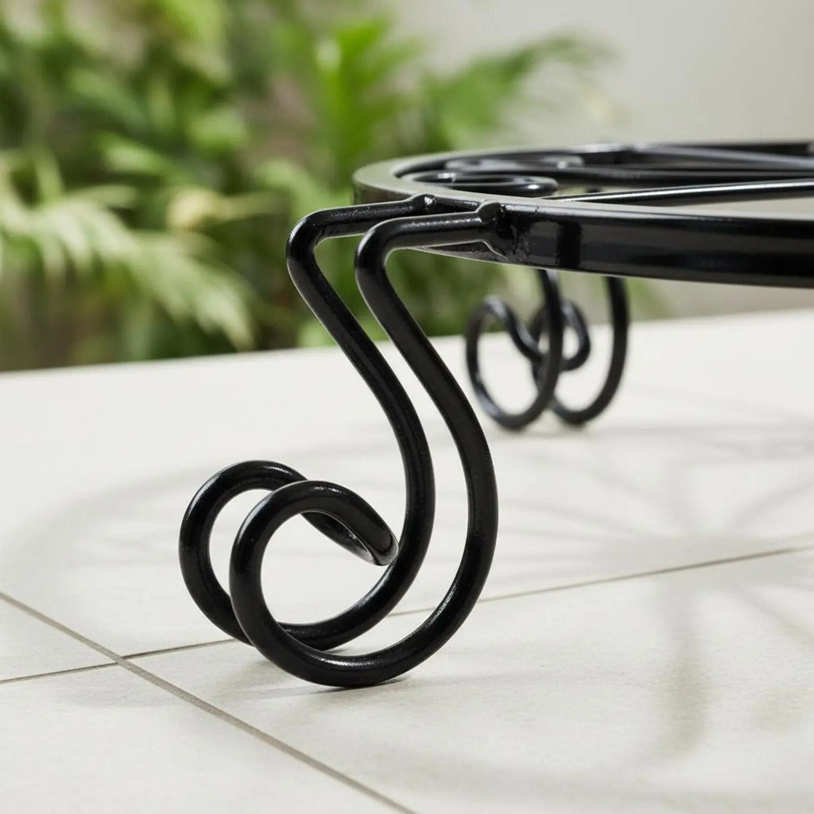 3 Pieces Wrought Iron Plant Stand Versatile Floor Plant Stand Wrought Iron Pot Holder Elegant Design Round Planter Support