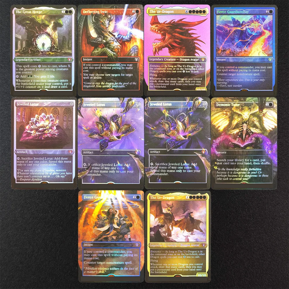 

Коллекционные карты CMM TCG: Ювелирный лотос, Первозданный дракон, Яростная защита, Демонический наставник, Великий Хенг, Отражающий удар