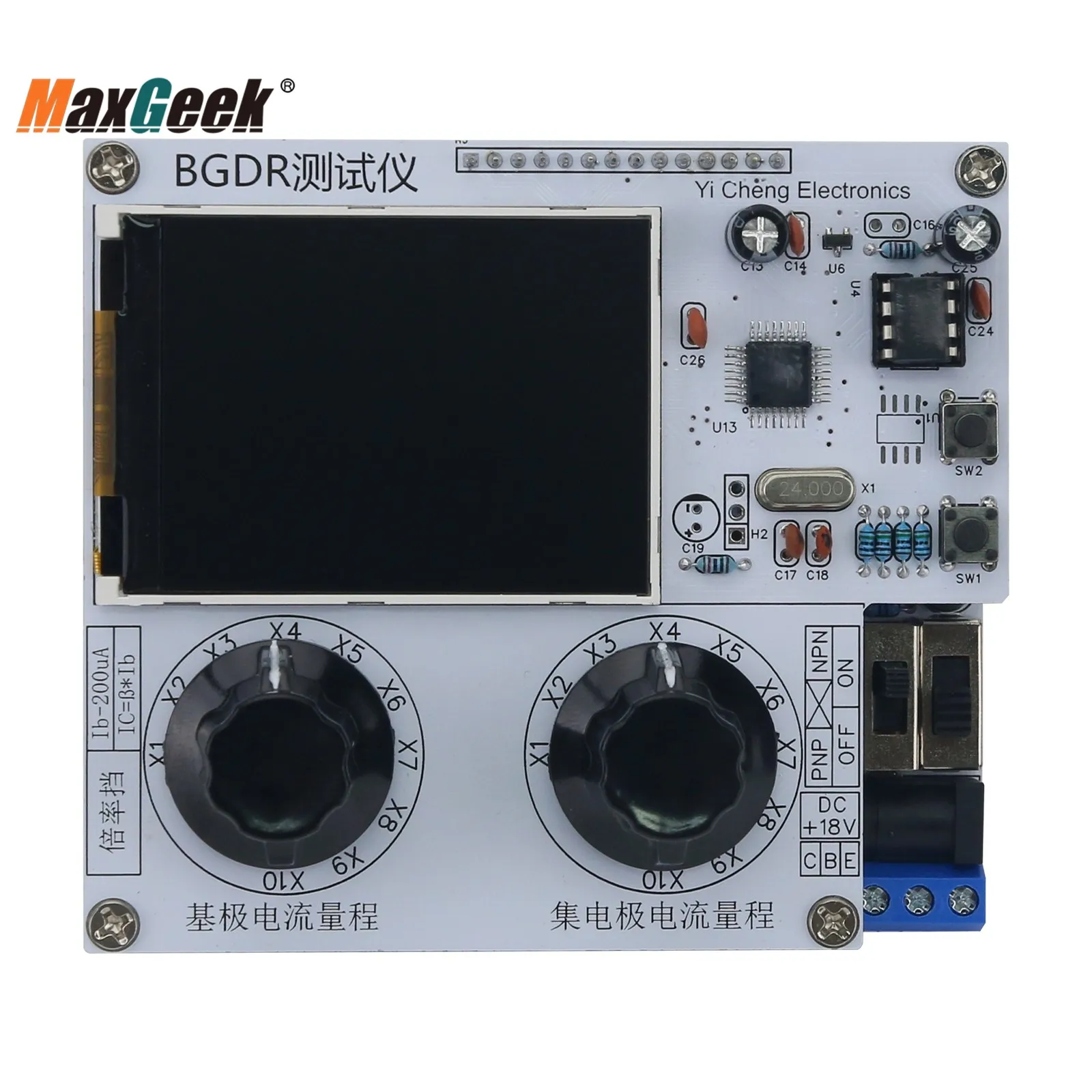 Maxgeek BGDR Tester Transistor Tracer Transistor Characteristic Curve Tester for Triodes Pairing Power Amplifier Debugging
