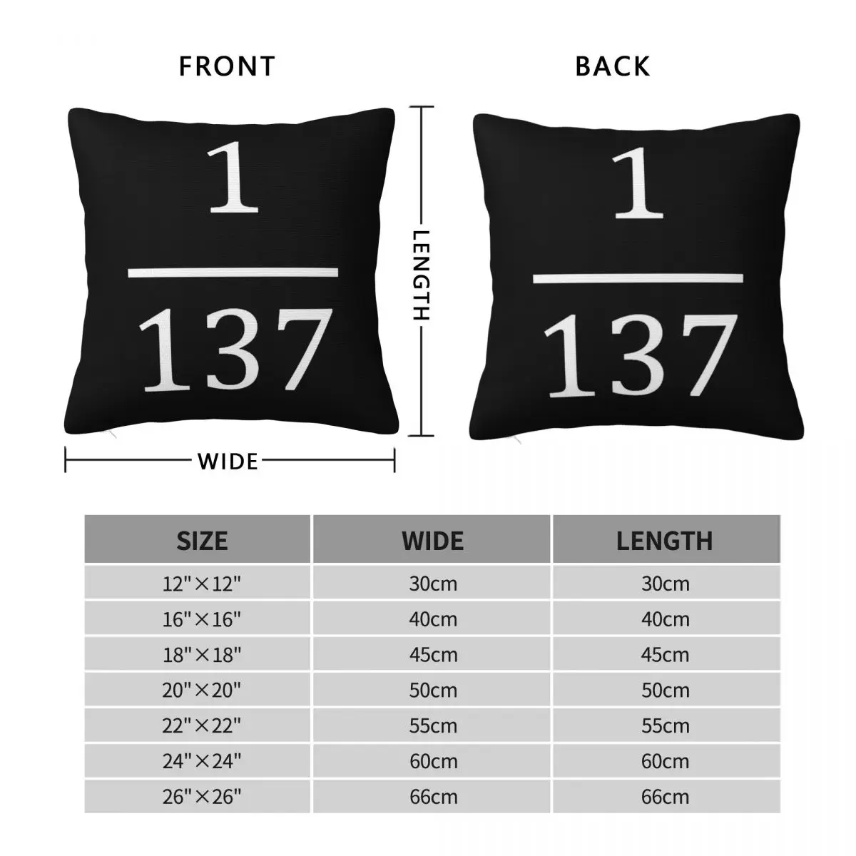 Fine Structure Constant Physics Pillowcase Polyester Linen Velvet Printed Zip Decorative Home Cushion Cover