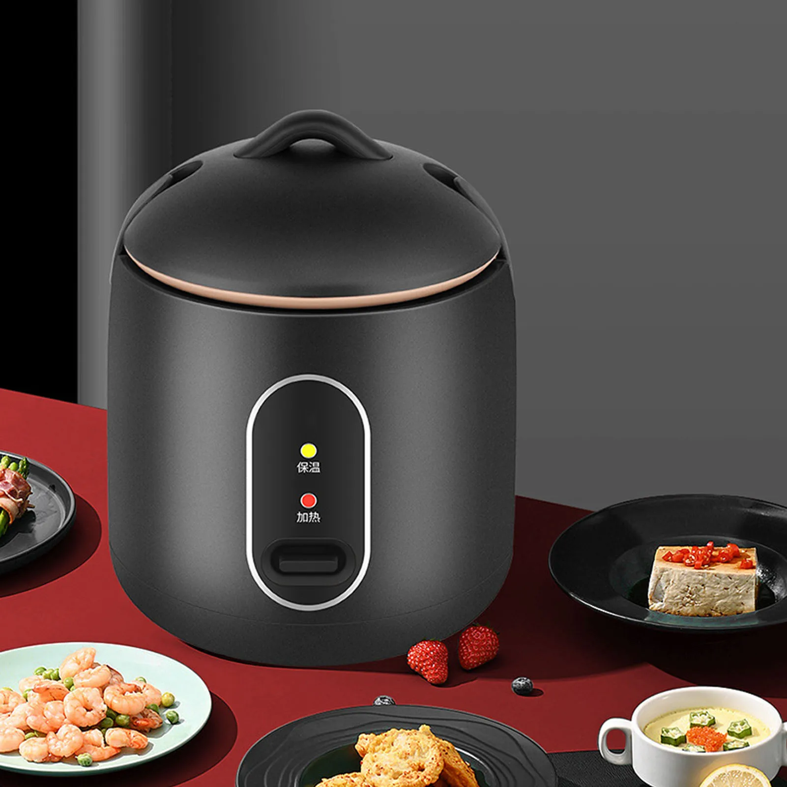 1.2L Mini Rice Cooker Multifunction 200W Power Full Automatic Portable Rice Cooker for Home Dorm Travel 220V