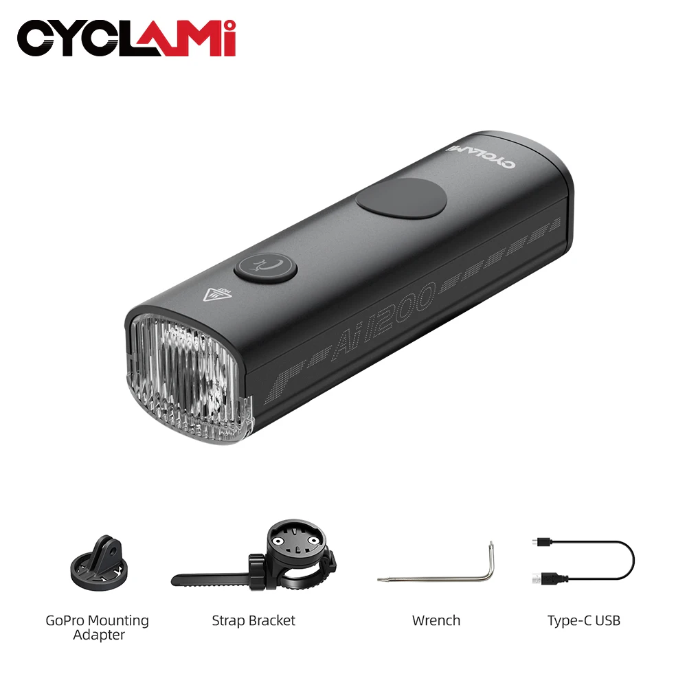 

CYCLAMI 1200 люмен велосипедный передний фонарь из алюминиевого сплава мини-фонарик MTB дорожный тип C фара велосипедные аксессуары для GoPro