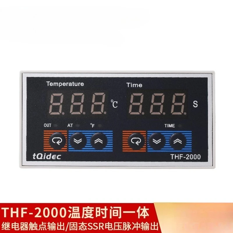 THF-2000 Electrical Thermostat Time and Temperature Integrated Control Digital Display PID Controller K Type Relay/SSR AC85-265V