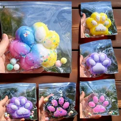 Huge Kawaii Cat Paw Sticky Mochi Squishy Toy Squeeze Soft Realistic Jelly Glitter Cat Claw Stress Relief Toys Unique Kids Gifts