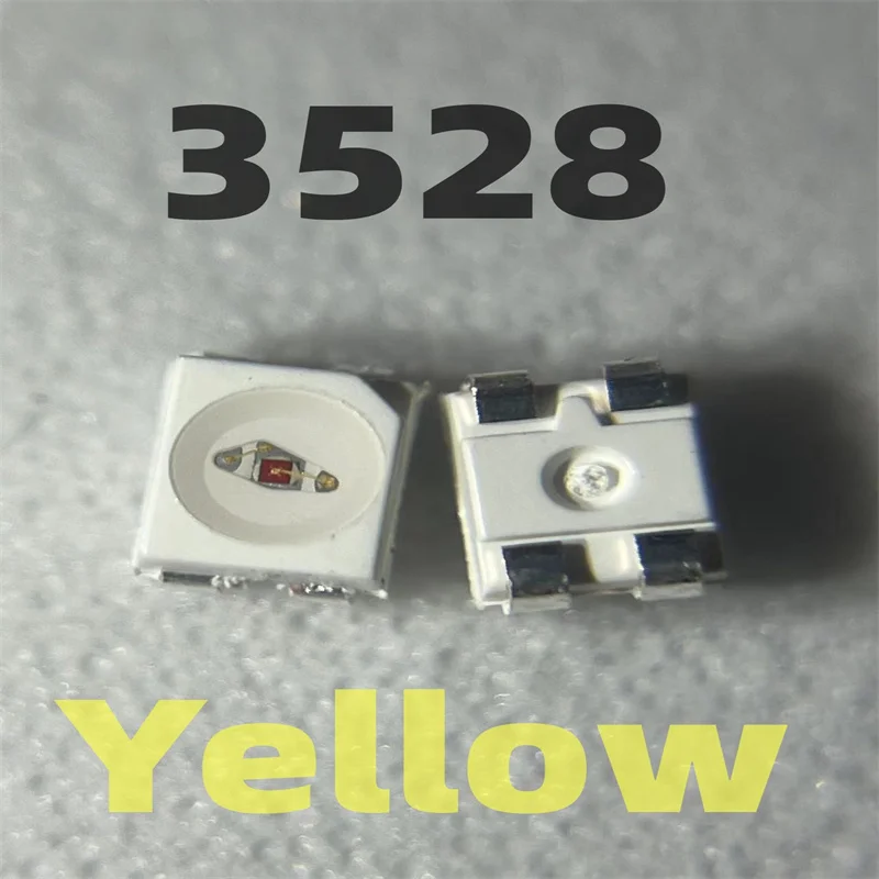 100PCS LY E6SF 3528 YELLOW SMD LED  LYE6SF PLCC-4 590NM 2.15v 50mA 2475mcd Light Beads Lamps LY E6SF-ABCA-36-3B5A Common Cathode