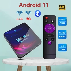 H96 max Android 11 Smart TV Box 4K Hd Smart Voice Set Top 5G Wifi Bluetooth Receiver Media Player HDR USB3.0 4G 32Gb 64Gb Tv Box