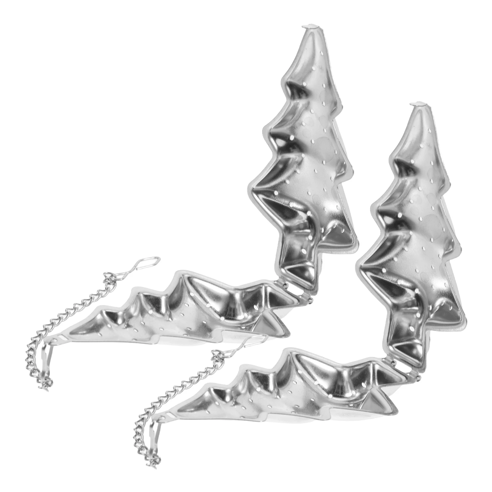 

2Pcs Stainless Steel Tea Filter Christmas Tree Shape Tea Infuser Creative Strainer for Loose Leaf Herbs Spices
