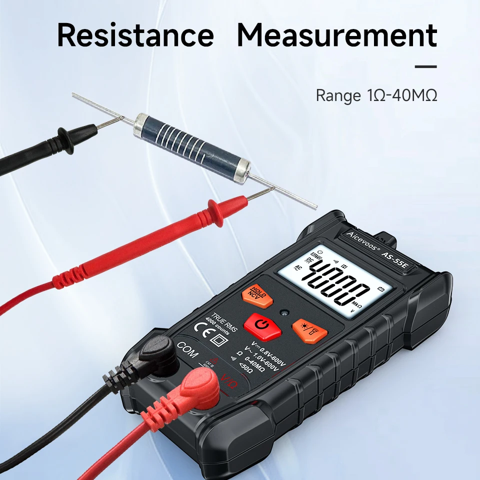 Aicevoos Automatisches intelligentes Digitalmultimeter True RMS Auto Range DC/AC-Spannungsprüfer Elektrisches professionelles Multimetro NCV