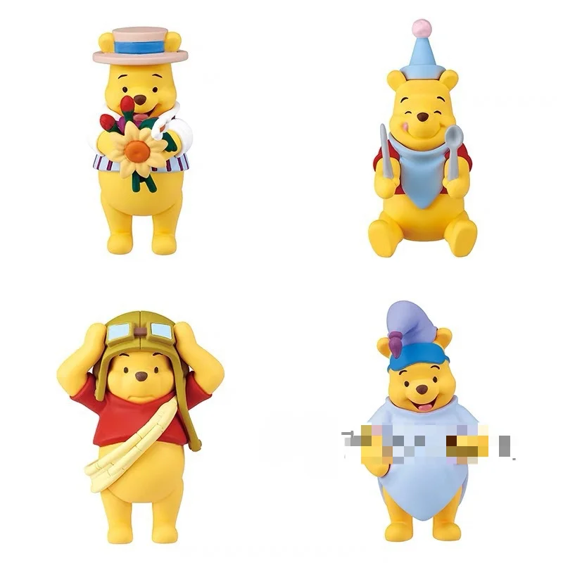 4Pcs/Set Anime Cartoon Winnie The Pooh Action Figure Toy Pooh Bear Tigger Eeyore Piglet Action Figure Doll Toys Christmas Gift