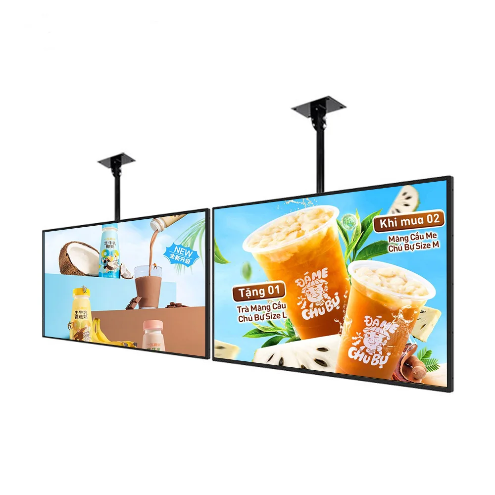

Restaurant Digital Menu Board with 49" Android Advertising Display Wall Mounted Commercial Solution