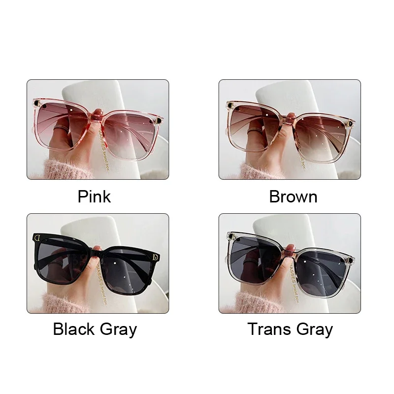 Fashion Oversized Sunglasses New Woman Vintage Square Sun Glasses Female Big Frame Gradient Shades Oculos De Sol ﻿ image 6