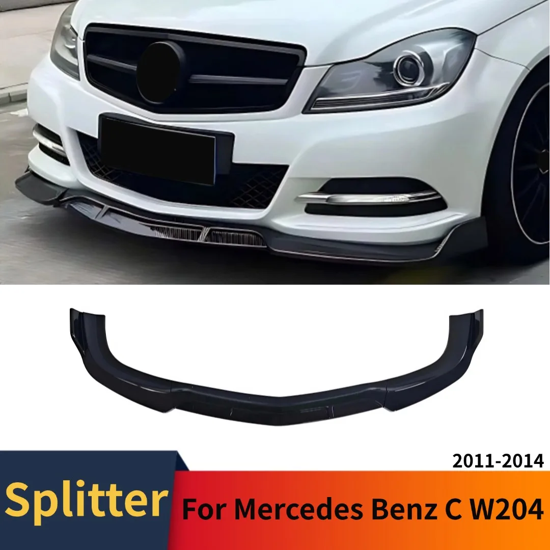 

Body Kit Front Air Dam Front Bumper Lip Splitter Diffuser Spoiler For Mercedes Benz C class W204 2011-2014 Tuning Accessories
