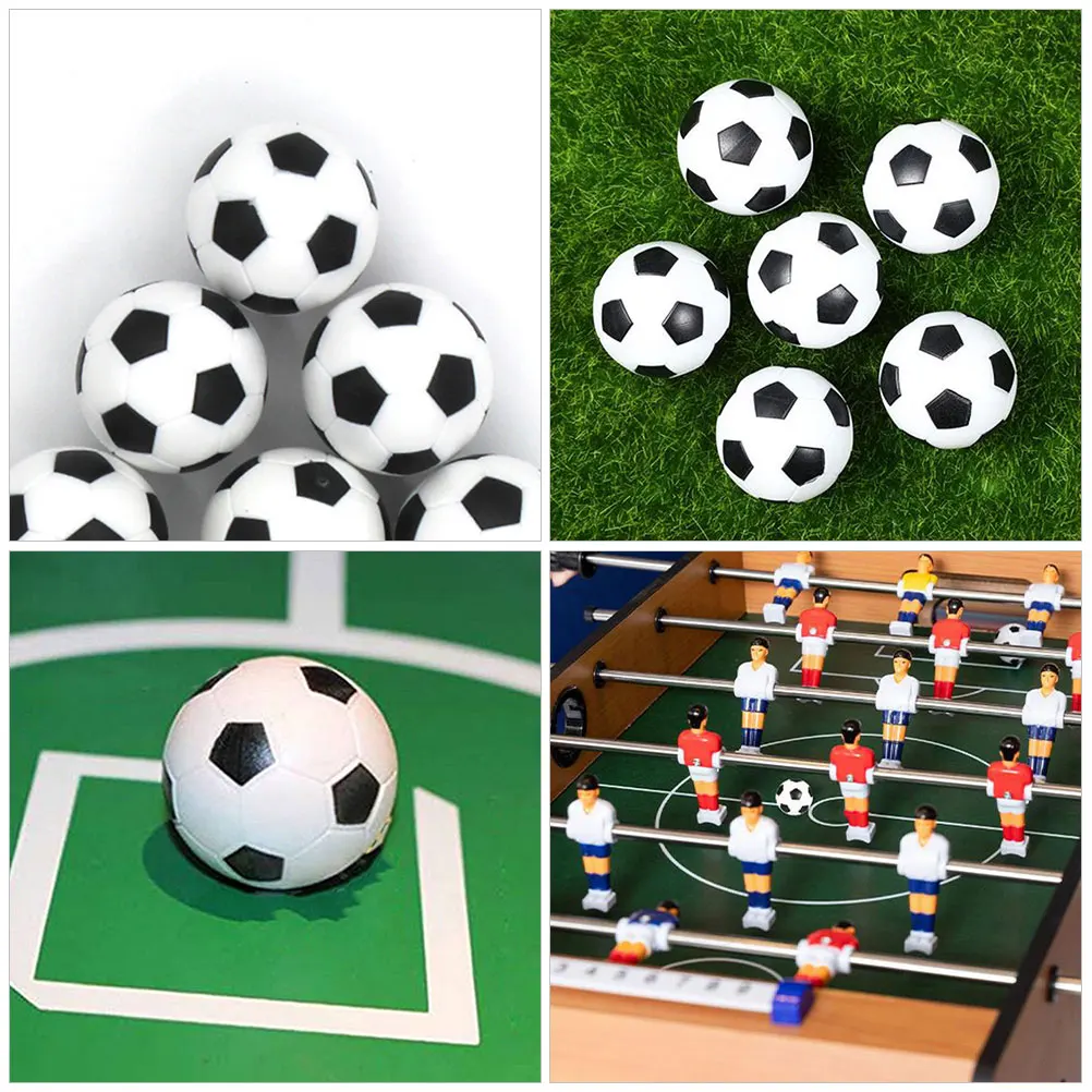 

6pcs 23mm Mini Foosball Table Balls Kids Desk Football Accessories Black White Soccer Replacement Game Supplies