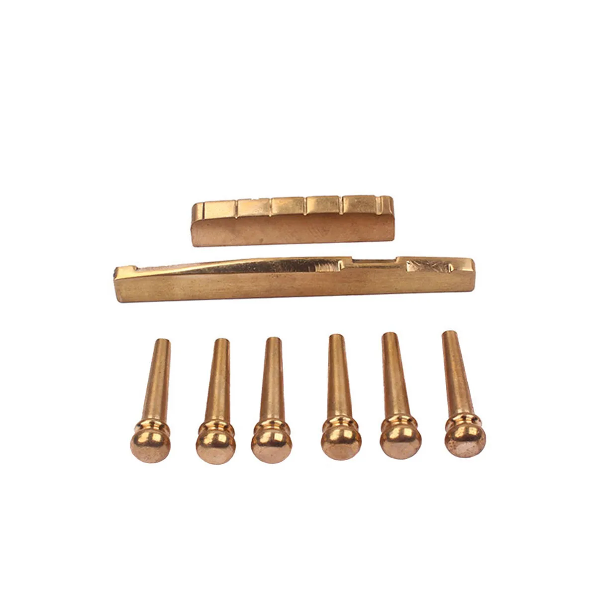 

Guitar Brass Bridge Nut Saddle Acoustic Instrument Accessories Durable Long Lasting Use High Density Minimal Porosity