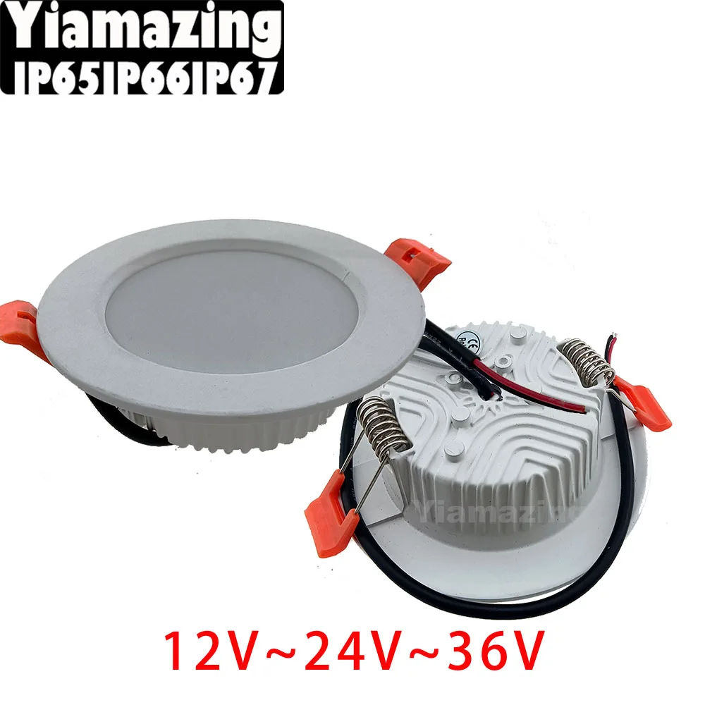 Luz descendente LED para exteriores, lámpara de techo, impermeable IP67, 12V, 24V, 36V, IP65, IP66, 9W, 12W, 15W, 18W, 24W, 30W, para cocina y baño