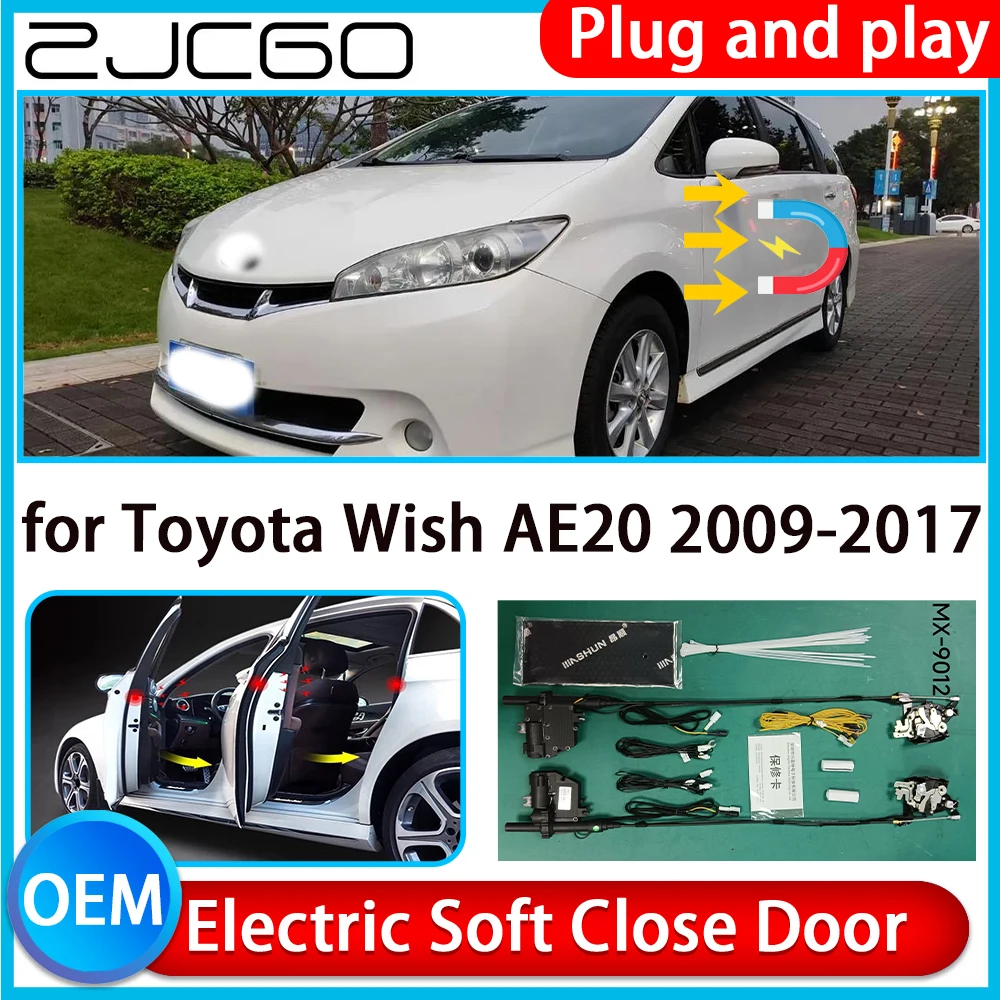 ZJCGO for Toyota Wish AE20 2009-2017 Auto Pull Car Soft Close Kit Door Power Latch Electric Door Catch Soft Closing Assist