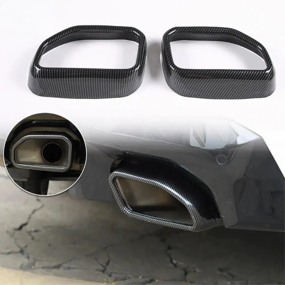 Car Upgrade For BMW X3 G01 X4 G02 2022-2024 Black Stainless Steel 4-Out Exhaust Tip Muffler Tailpipe Trim Cover Accessories