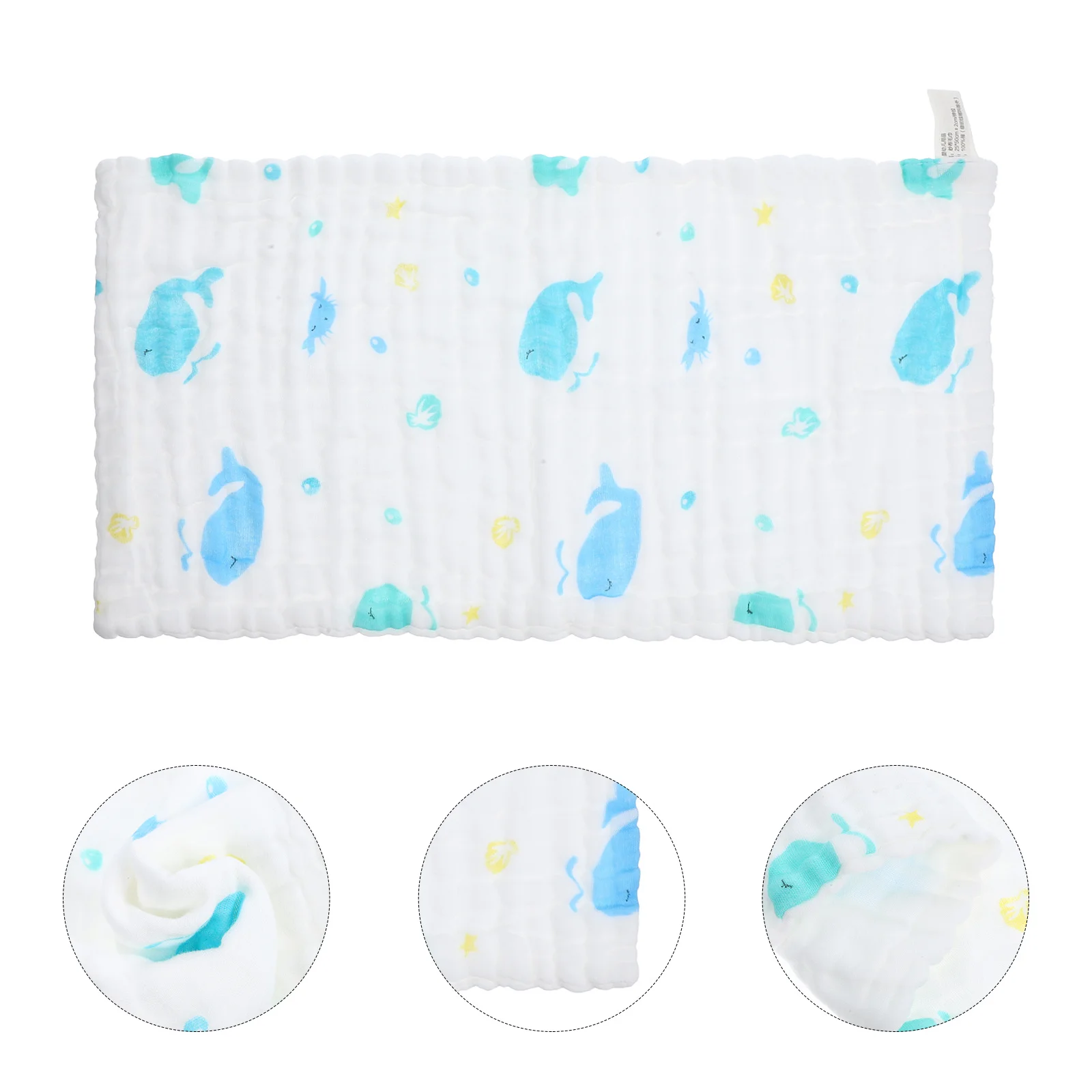 

Baby Cotton Handkerchief Soft Cartoon Washcloth Infant Burp Cloth Drool Towel Breathable Washcloths for Babies