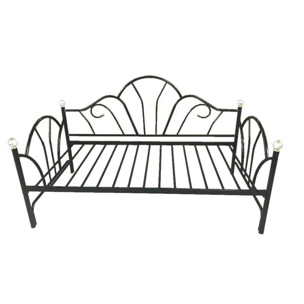 

Contemporary Single Bed Black Simple Metal Day Bed for Living Room & Bedroom Home Furniturepromote sales