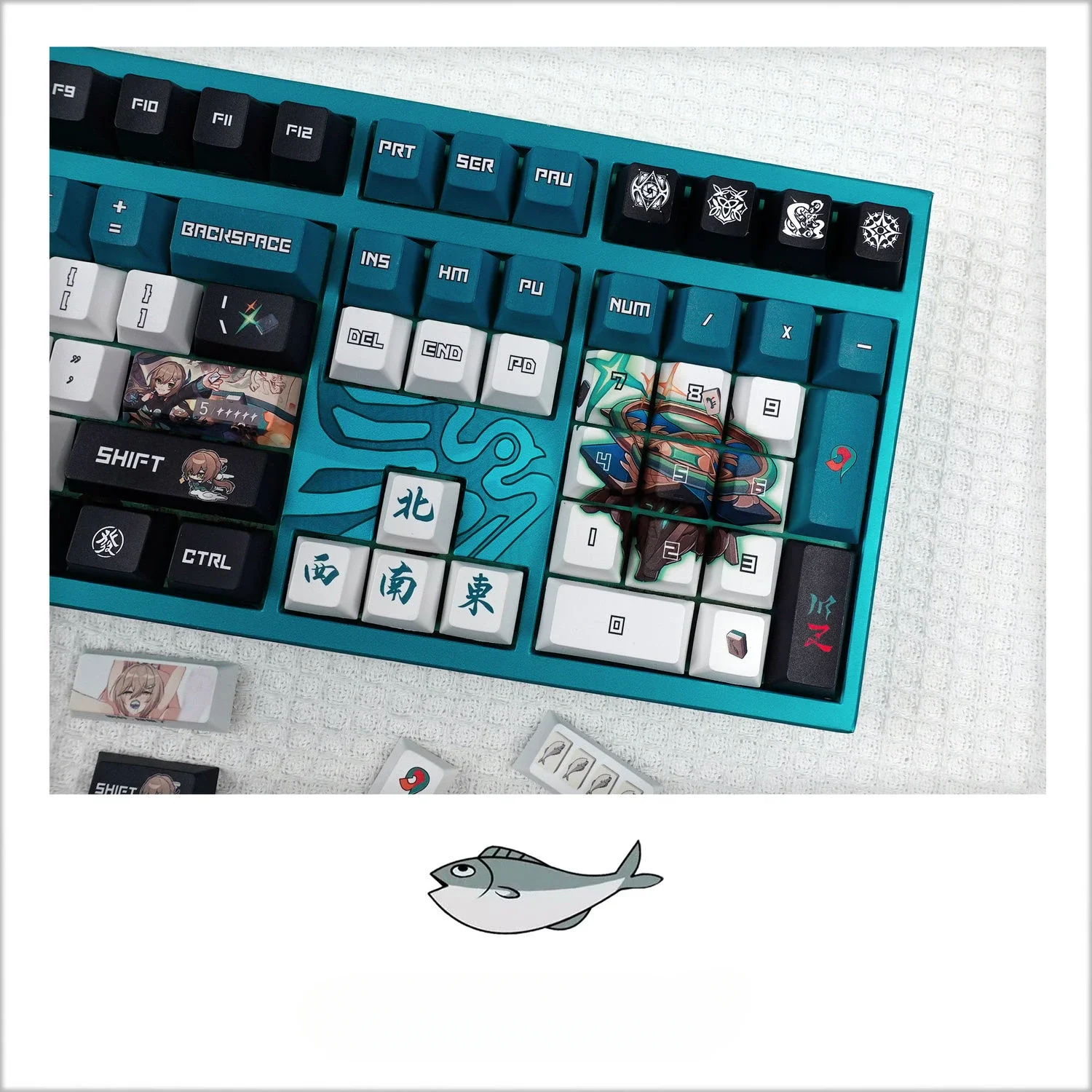 Imagem -02 - Mecânica Pbt Gaming Keycap Faça Você Mesmo Honkai Starrail Cereja Colapso Jogo do Pardal Animação 2-dimensional 120 Chaves