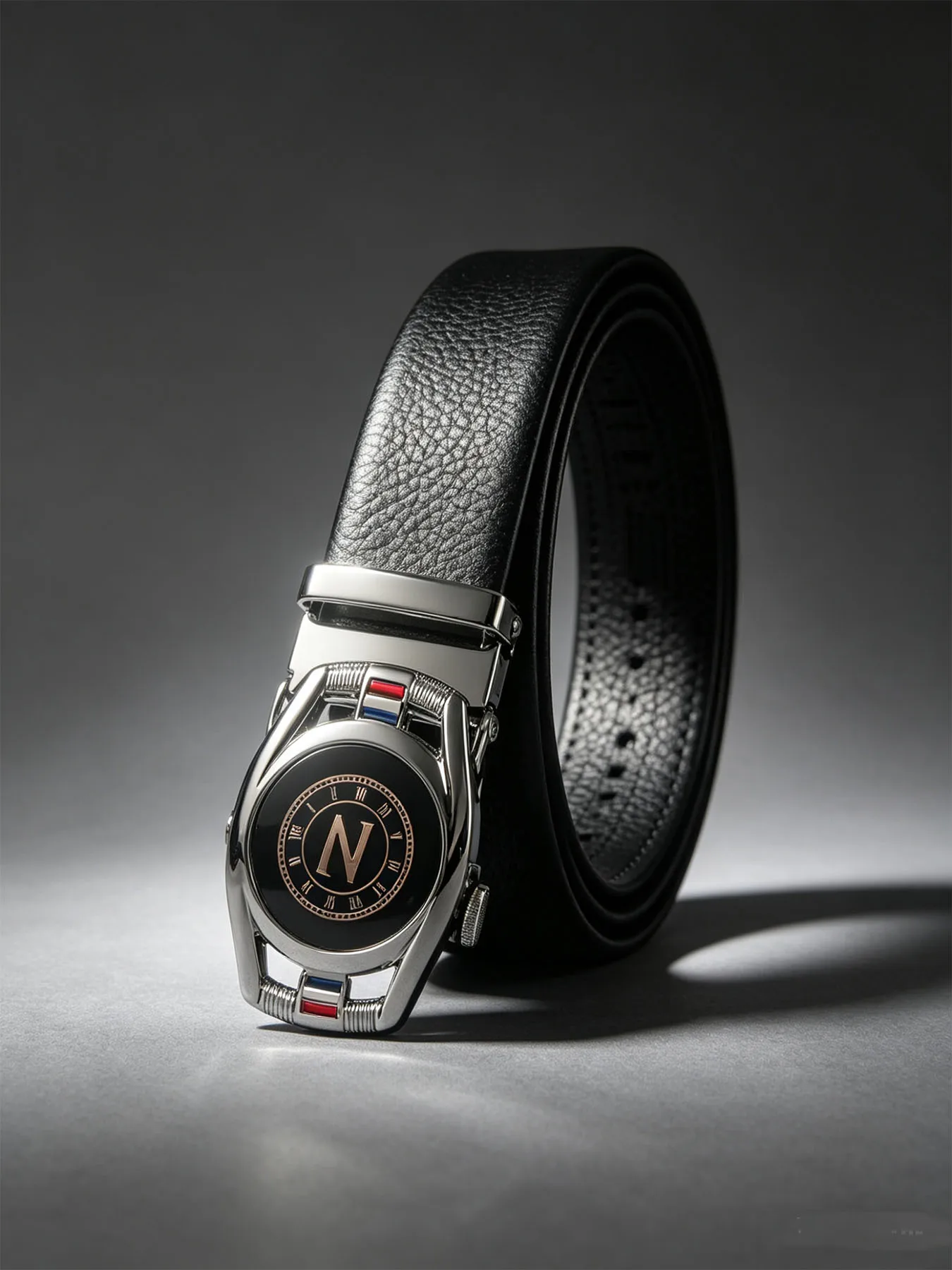 Men's genuine leather and cowhide belt, suitable for both casual and business wear, with an essential automatic buckle design fo