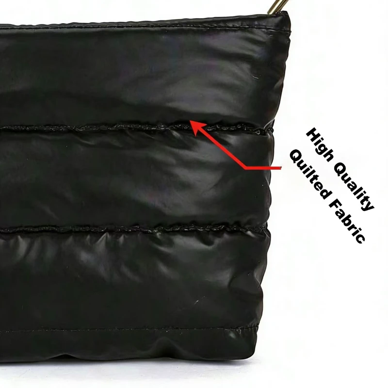 Schwarze Make-up-Tasche mit großer Kapazität, modisch, tragbar, multifunktional, Kosmetiktasche, wasserdicht, für Toilettenartikel, Aufbewahrung, Organizer, Tasche für Reisen – Detail 4