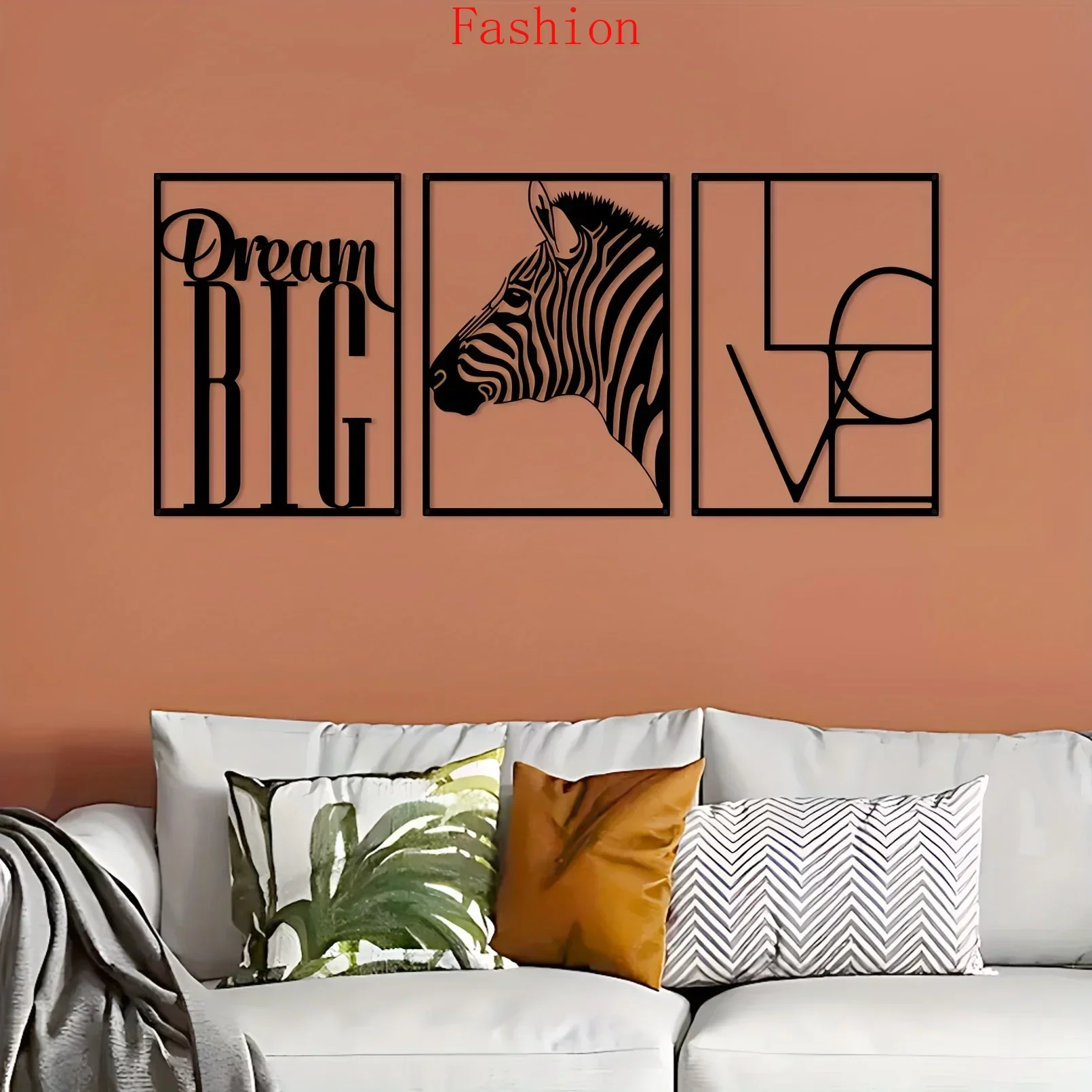 

3 шт./набор, металлические настенные украшения с буквами животных