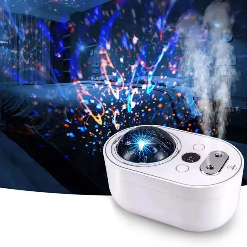 

Увлажнитель с двойным распылением и звездным ночником, проектор, прохладный туман, USB-диффузор для детей, автоматическое отключение, розовые очистители воздуха