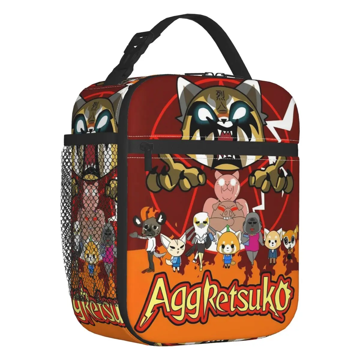 

Custom Japan Cartoon Aggretsuko Anime Lunch Bag Women Cooler Thermal Insulated Lunch Box for Kids School Children