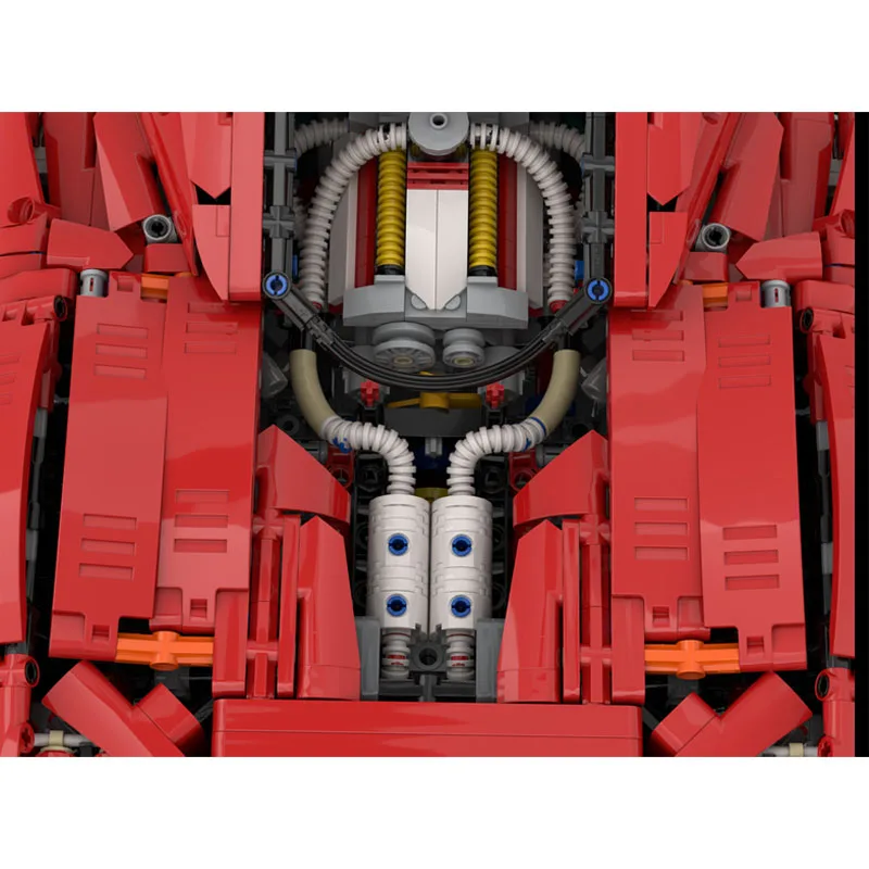 MOC-232744 New Classic Super Sports Car Building Block Model,3,499 Parts, Birthday Building Block Gift Toy for Boys and Children