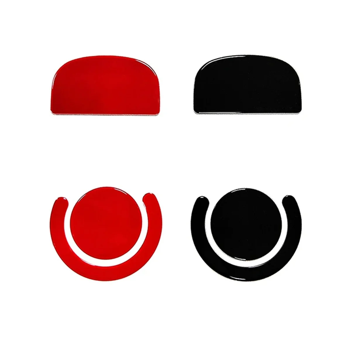 1Set Mouse Feet Sticker for Logitech GPW 2 G PRO X Superlight Wireless Mouse Rounded Curved Edge Skates Glide Feet Red