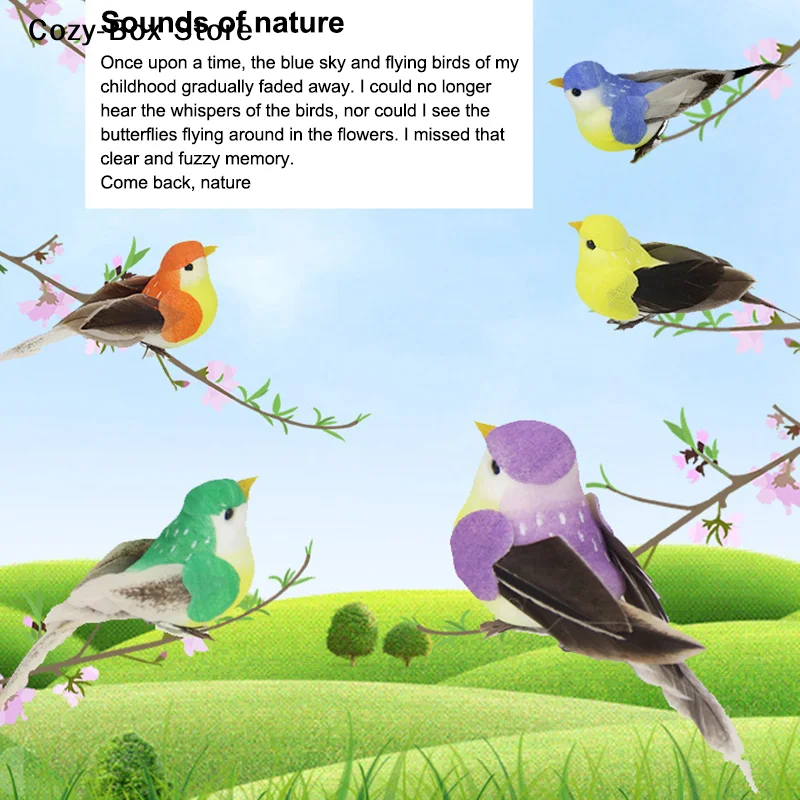 [ZY]1Pcs Random Simulated Bird Landscaping Decoration Artificial Bird For Garden Decoration[ZY]