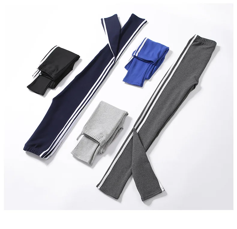 2026 95% Cotton Super Soft Side Striped Women Leggings Sports Outer Wear Pants Korean Fashionable Match High Quality Comfortable