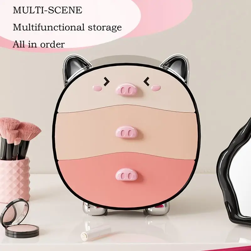 Makeup Organizer Box Household Tabletop Vanity Box Multi-Functional Skin Care Organizers For Bedroom Dormitory Study Room Living