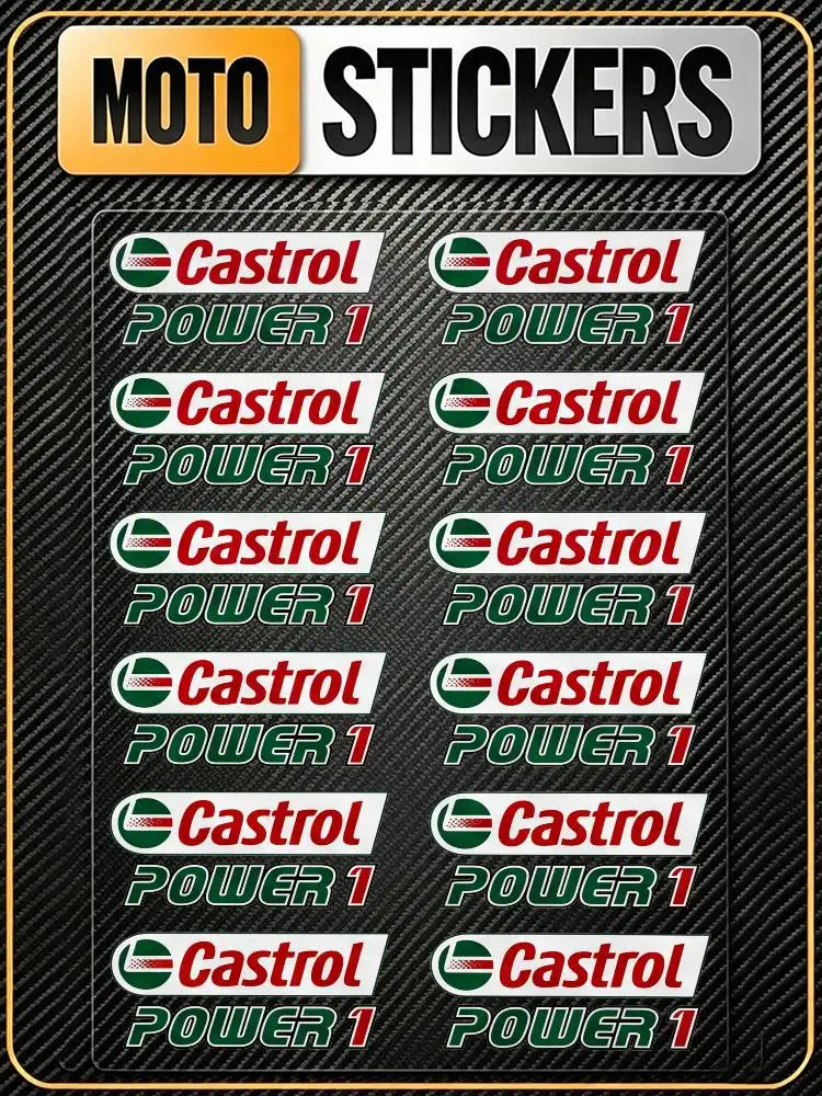 

FOR CASTROL All Purpose Reflective Waterproof Scratch Blocker Decal Car Bike Helmet Cup Refrigerator Decorative Stickers