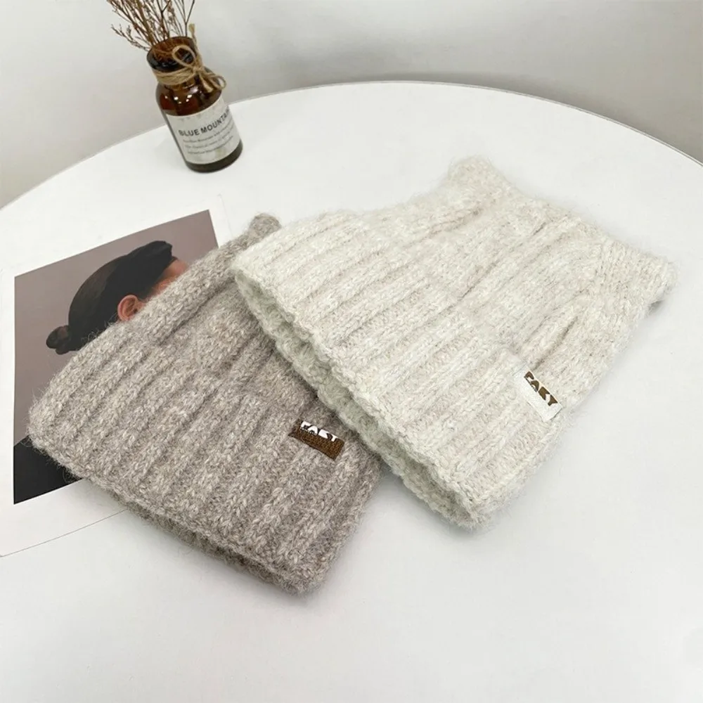 لطيف الصوف آذان القط قبعة Y2k يندبروف بلوفر مغزول قبعة دافئة الكورية نمط قبعات صغيرة للنساء الفتيات