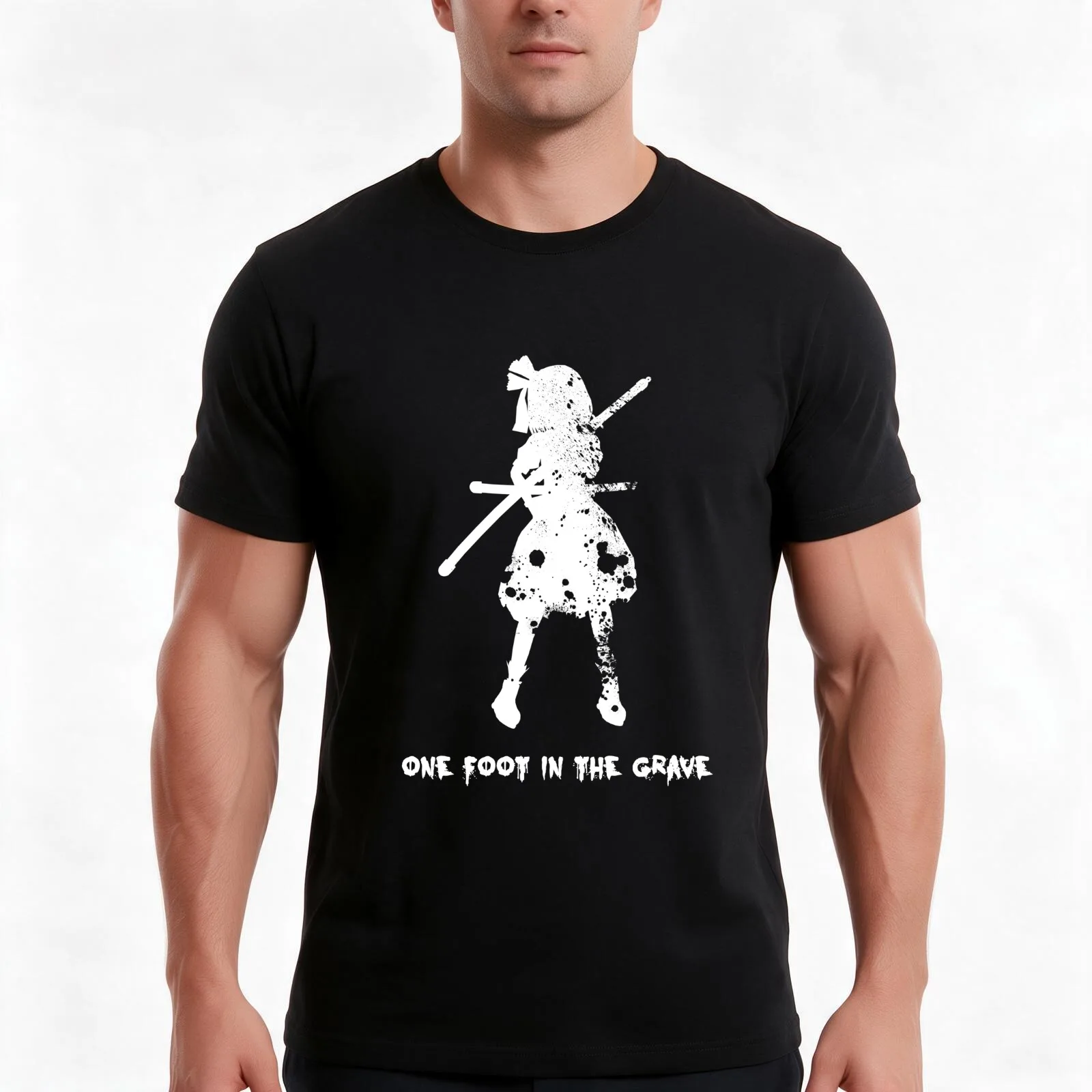 Youmu Konpaku - One Foot In The Grave - Touhou Project T-Shirt, Summer Casual Cotton Tee, Oversized Streetwear Tops, 100% Cotton