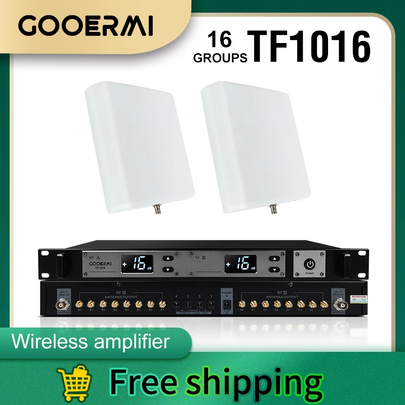 

Усилитель антенного сигнала Gooermi TF1016, 16-канальная система распределения антенн, 450-960 МГц, усилитель радиочастотного сигнала.