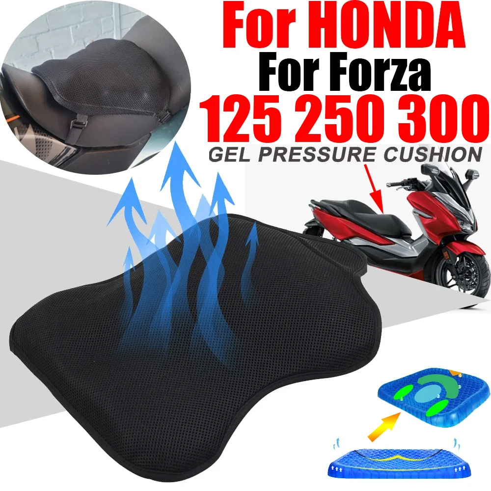 

For HONDA Forza 300 250 125 Forza300 Forza125 Accessories Gel Seat Cushion Cover Breathable Heat Insulation Pressure Relief