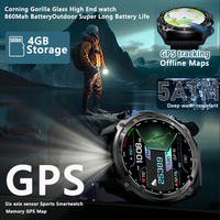 Corning Gorilla Glass High End GPS watch with Offline Maps 4GB Memory Military Sports Smartwatch Men 30m Swimming Waterproof 25