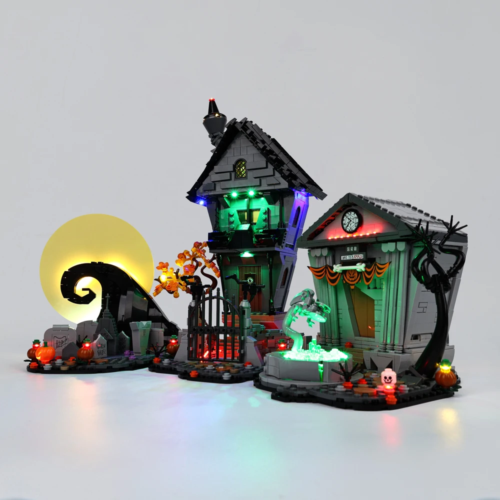 ชุดไฟ LED สําหรับ 21351 Tim Burtons Nightmare Before Christmas DIY LED บล็อกชุดของเล่นชุด (เฉพาะชุดไม่มีรุ่น)