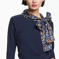 Nueva camiseta para mujer, moda elegante, informal, pajarita holgada, Top para mujer, ropa de calle versátil para ir al trabajo para primavera y verano