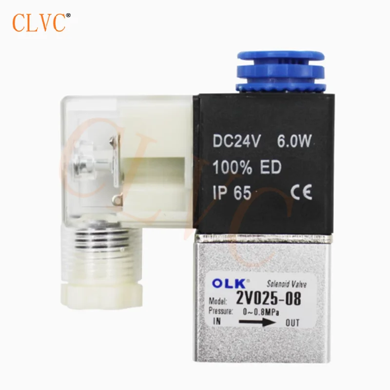 Two position two-way solenoid valve 2V025-08 solenoid valve AC110V one in one out valve DC24V switching valve