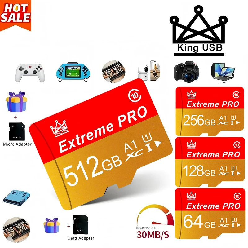 Quick Memory Card 512GB Micro TF SD Card 128GB SD Cards 32GB TF Cards A1 UHS-II Full HD for Laptop/E-Reader/Desktop