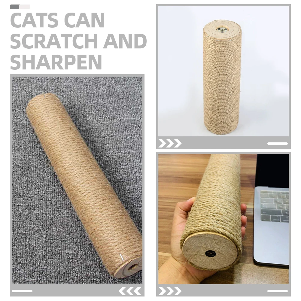 

Cute Cat Scratching Post 9cm Diameter 40cm Length Durable Jute Rope DIY Accessories Reusable Climbing Frame Pillars Cat Toys
