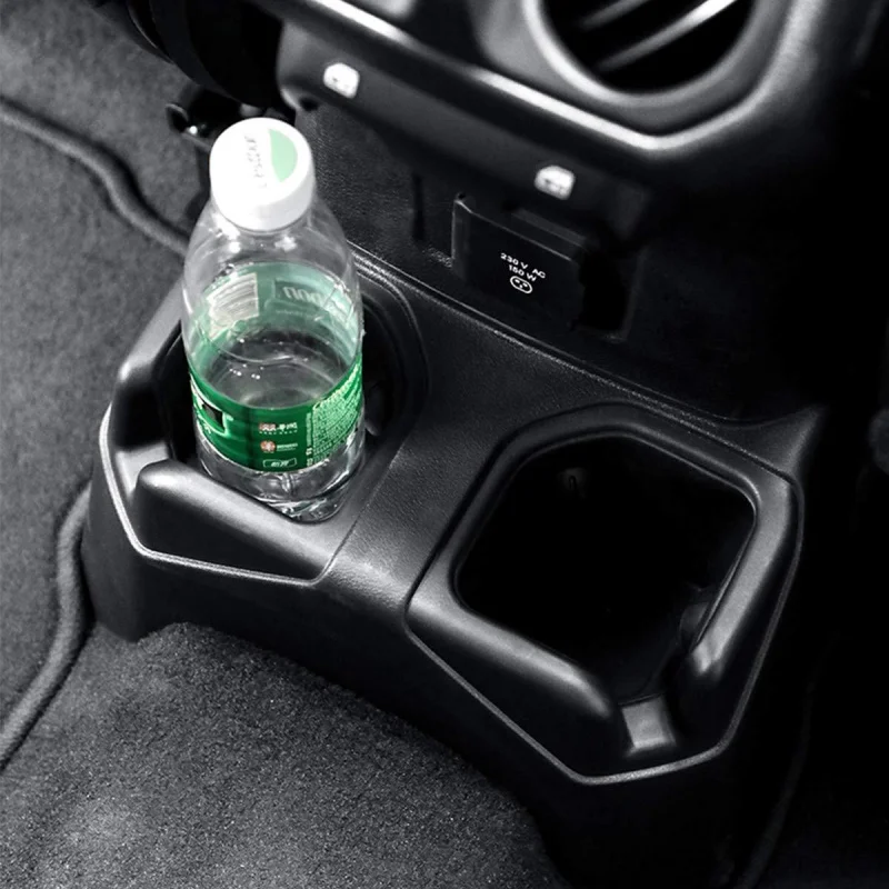 Suitable Cup Cover Rear Console Mount Beverage Holder Compatible with 2018-2020 JL Gladiator JT