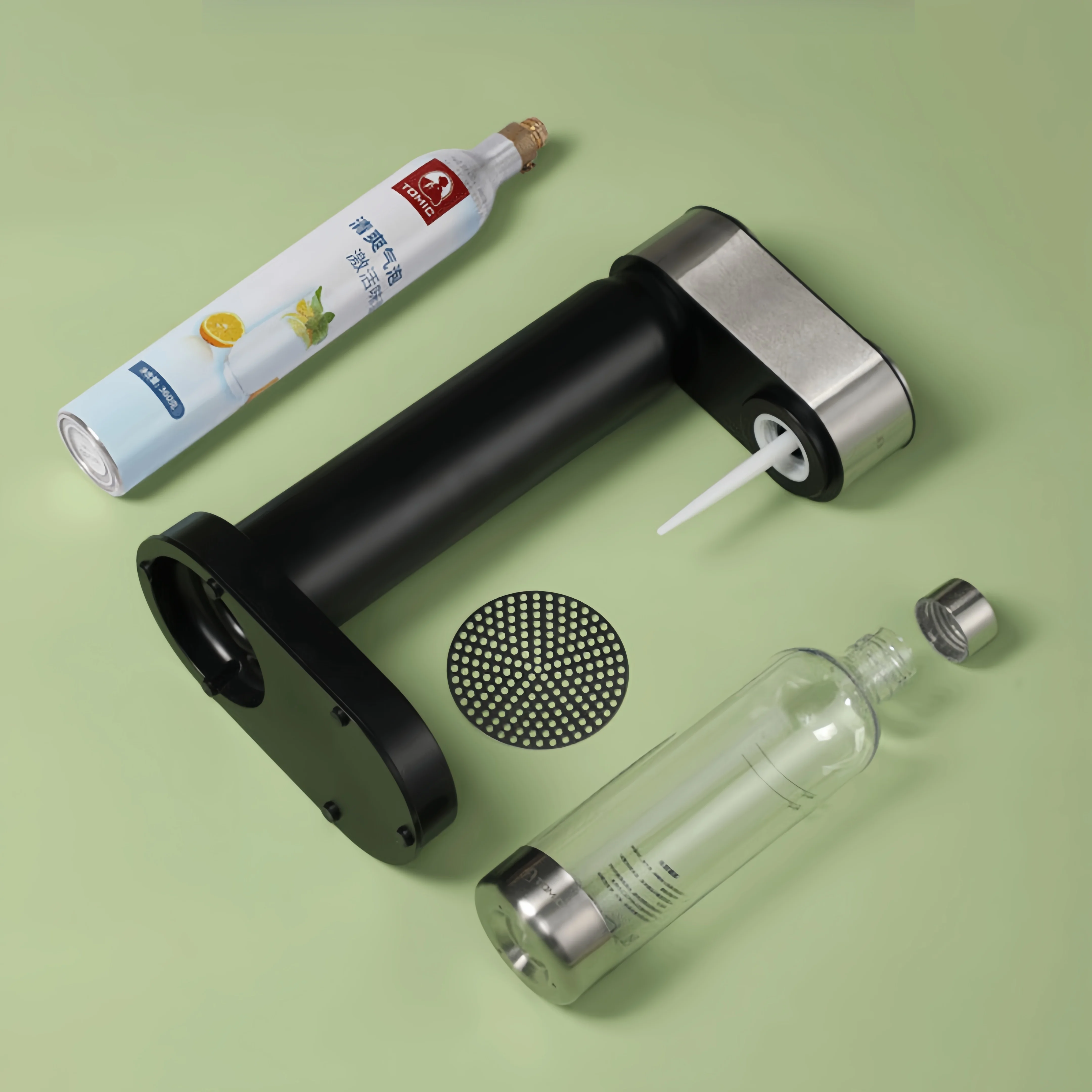 수동 탄산수 제조기 플라스틱 스탠드 자동차 및 호텔 버블 주스 제조기를 위한 수동 콜드 소다 기계