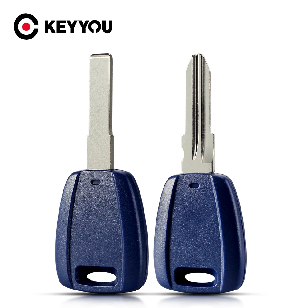 KEYYOU For Fiat Bravo Punto Ducato Daily Scudo Key Shell Case Black Blank Transponder Car Uncut SIP22/GT15R Blade Replacement
